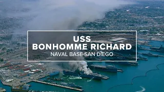 21 hospitalized with injuries from fire, explosion on USS Bonhomme Richard at Naval Base San Diego