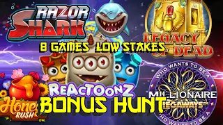 Community BIG WINS!! + 8 Game Bonus Hunt, Razor Shark, Millionaire Megaways, Legacy Of Dead & More