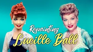 Repainting A Collectible Lucille Ball Doll / Art Barbie Doll Repaint By Poppen Atelier