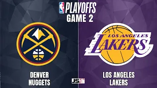 Denver Nuggets vs Los Angeles Lakers Game 2 | NBA Playoffs Live Scoreboard