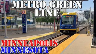 Minneapolis Metro Green Line - Downtown Minneapolis to Downtown St. Paul - 4K Transit Ride
