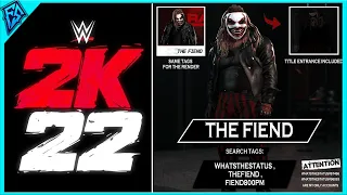 How to play as the best THE FIEND CAW in WWE 2K22 plus title entrance!