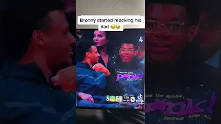 Bronny started mocking his dad 😂 #hoodnews