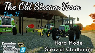 The Old Stream Farm | Day 17 | Hard Mode Survival Challenge | FS22 Xbox series S Timelapse