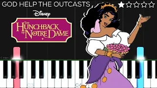 God Help The Outcasts - The Hunchback of Notre Dame | EASY Piano Tutorial