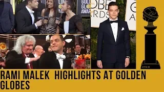 Rami Malek Wins Best Actor 2019 Golden Globes | Rami Malek Great Moments at Golden Globes (2019)