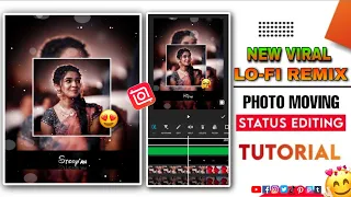 New Viral Photo Moving Status Video Editing in Inshot | Viral Lofi Remix Lyrics Song Video Editing