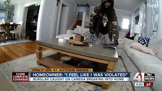 Burglar caught on camera breaking into home