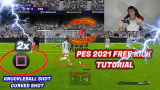 PES 2021 FREE KICK TUTORIAL - EXTREME CURVED SHOT AND KNUCKLEBALL SHOT - HOW TO SCORE FROM FREE KICK