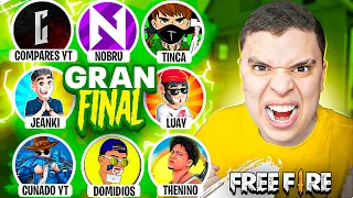 GRAN FINAL TORNEO DE YOUTUBERS DE FREE FIRE *DANO CUP* NOBRU - LUAY - SMOOKE - NINO - COMPARES Y MAS