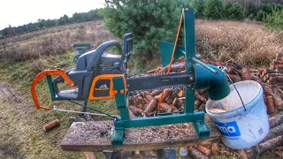 Do-it-yourself chain saw holder (subtitles PL/ENG/ES)