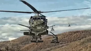U.S. Army and Polish Paratroopers • Joint Air Assault Drill