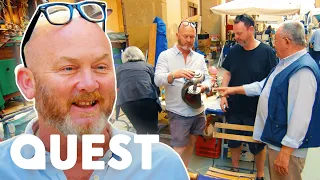 “Best Market I’ve Ever Been To” Drew Visits The Largest Antiques Market In Italy | Salvage Hunters