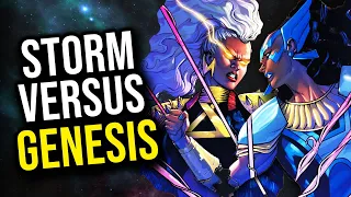 Storm vs Genesis (The Wife of Apocalypse) in X-Men Red #18