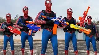 Ku Nhan NERF : Người Nhện Bắn Súng 9 - SPIDER MAN Vs BAD GUYS