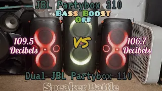 JBL PartyBox 310 VS Dual JBL PartyBox 110s Speaker Battle