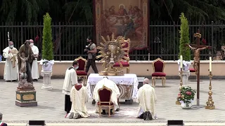 Corpus Domini unitario in piazza per la benedizione di Palestrina