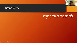 5.3 Isaiah 42:5 (Hebrew Grammar)