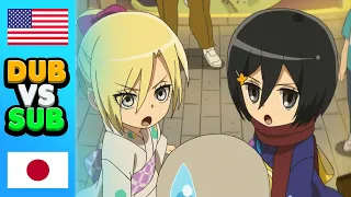 Anime Attack on Titan Junior High - Anime Sub vs Dub