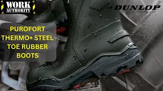 Dunlop Purofort Thermo Plus Steel Toe Rubber Work Boot #workboots #safetyfirst #rubberboots