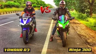 YAMAHA R3 VS KAWASAKI Ninja 300 DRAG RACE | TOP END | HIGHWAY BATTLE