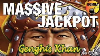 HUGE JACKPOT 😳 🏹 GENGHIS KHAN 🏹  Dragon Link Casino Slot Win In Las Vegas & It's Cosmo Pool Season 💦