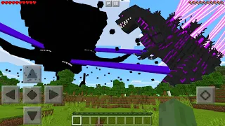 I Found SHIN GODZILLA vs WITHER STORM in Minecraft Pocket Edition...