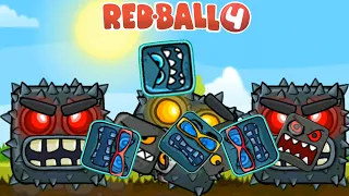 Red Ball 4 - Taran Box, Alien Box, Roll Box Vs BOSS 1,3,4 in All Maps | Red Ball 4 Gameplay