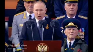 Putin sings the anthem of Ukraine on Red Square on Victory Day