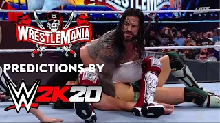 (WWE 2K20 Gameplay) WWE Wrestlemania 37 Official Match Predictions by WWE 2K20 (As of 29/3/21)