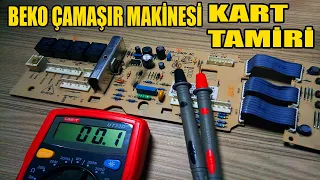 MULTİMETREYİ KAPAN GELSİN EKRAN YOK AÇILMIYOR !! BEKO ÇAMAŞIR MAKİNESİ KART TAMİRİ