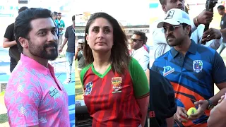 Ram Charan, Kareena Kapoor, Suriya and Saif Ali Khan Visuals @ ISPL Cricket Match