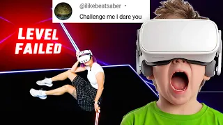 6 Year Old Challenges Me To Hardest Beat Saber Song