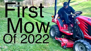 First mowing of the 2022 season! Rural King RK19 tractor. It mows!