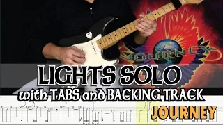 JOURNEY | LIGHTS GUITAR SOLO with TABS and BACKING TRACK | ALVIN DE LEON (2019)
