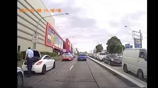 police arrest on Parramatta Road at Auburn, Sydney 02.01.2014