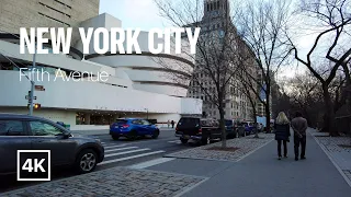 [4K] New York City 🗽 Winter Walk - Fifth Avenue at Sunset [Feb. 2022]