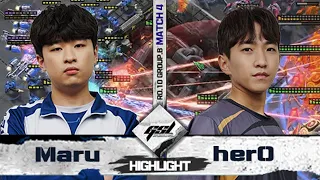 치열하고 처절하게| 2022 GSL 시즌1 10강 2주차 B조 4경기 | 조성주(Maru), 김준호(herO)