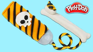 How to Make Play Doh Halloween Toothpaste and Toothbrush | Fun & Easy DIY Play Dough Crafts!