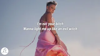 P!NK - Hate Me (Lyrics)