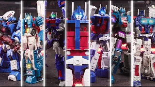 Transformers stop motion：seven different Ultra Magnus transforming together