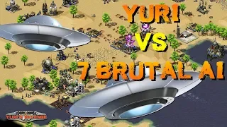 1 YURI vs 7 BRUTAL AI- supers on ( Command & Conquer - Yuris Revenge )