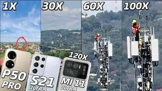 Huawei P50 Pro vs Samsung Galaxy S21 Ultra vs Xiaomi Mi 11 Ultra | Zoom Test