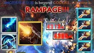 ALL IN! - One Shot Build Rampage [Aghs + Assassinate + 4 Rapiers] Dota 2 Ability Draft