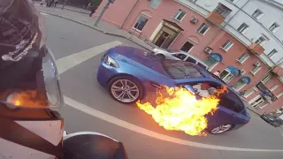 BMW горит. Пермь (14.06.2017)