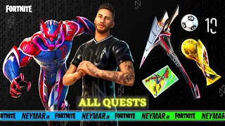 Complete Neymar JR Quests | Unlock ALL Neymar JR Rewards | Fortnite Chapter 2 Season 6