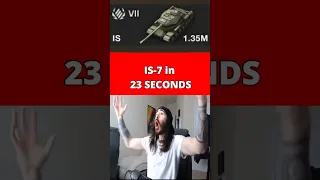 IS-7 LINE IN 23 SECONDS #wotblitz #worldoftanksblitz #shorts #wotb