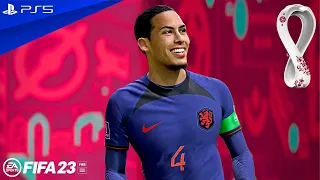 FIFA 23 - Netherlands v Qatar - World Cup 2022 Group Stage Match | PS5™ [4K60]