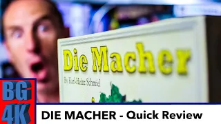 Die Macher - Boardgames 4K Review - Still Worth It In 2019?