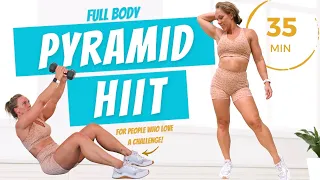 PYRAMID WORKOUT WITH WEIGHTS | Full Body Dumbbell HIIT